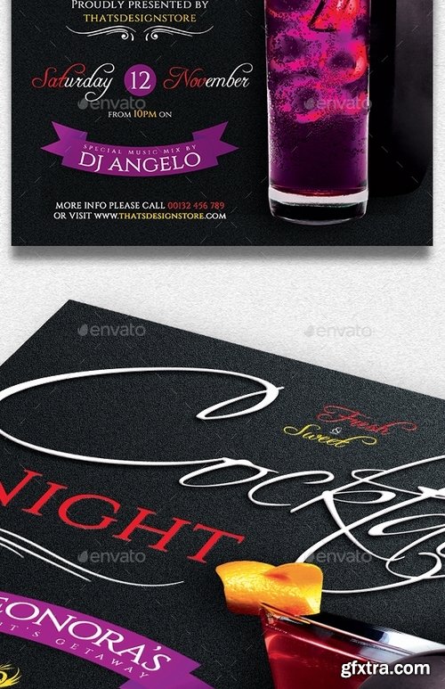 GraphicRiver - Cocktails Night Flyer Template 19670540