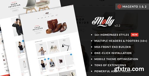 ThemeForest - Molly v2.5 - Elegant & Clean Multipurpose Magento 2 & 1 Theme - 14437591