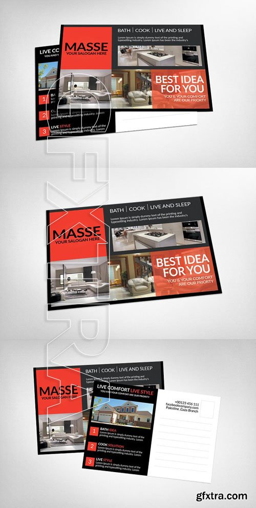 CM - Modern Real Estate Postcard Template 1369807