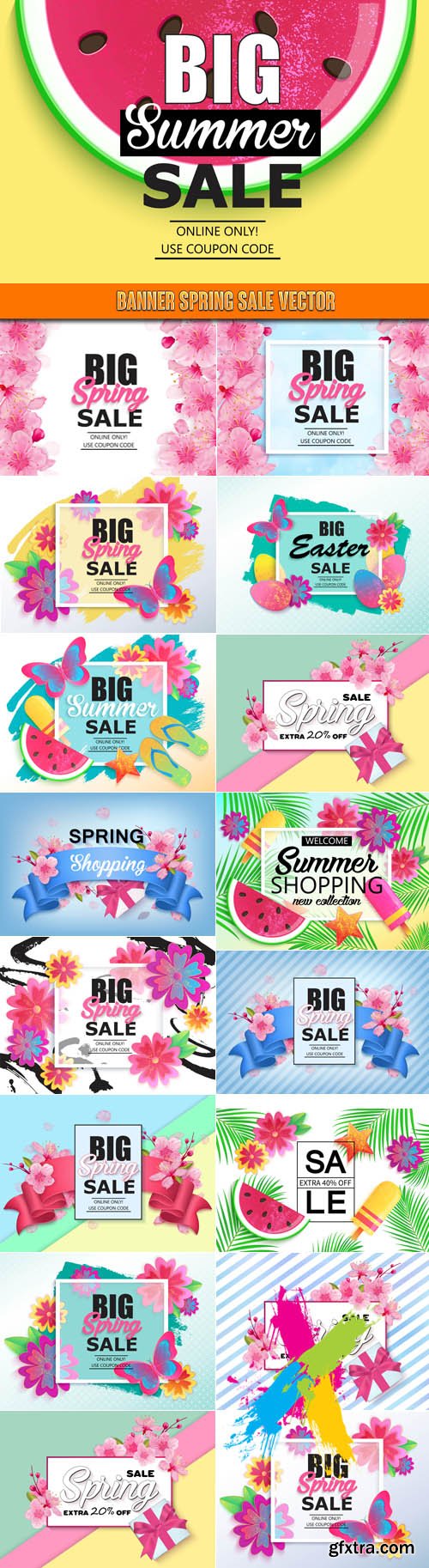 Banner spring sale vector