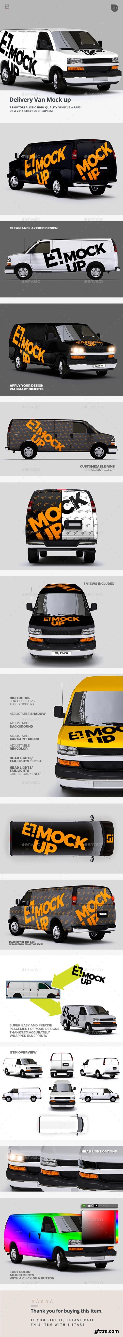 GraphicRiver - Delivery Van Mock up - 19652624