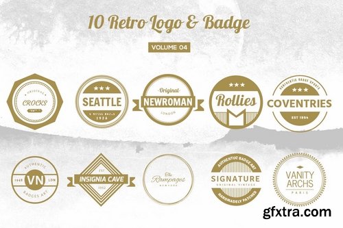 10 Retro Logo &amp; Badge Volume 4