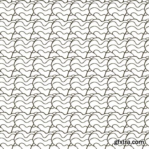 Seamless creative hand-drawn pattern 8X EPS