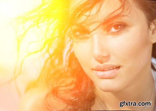 Beauty sunshine girl portrait 5X JPEG