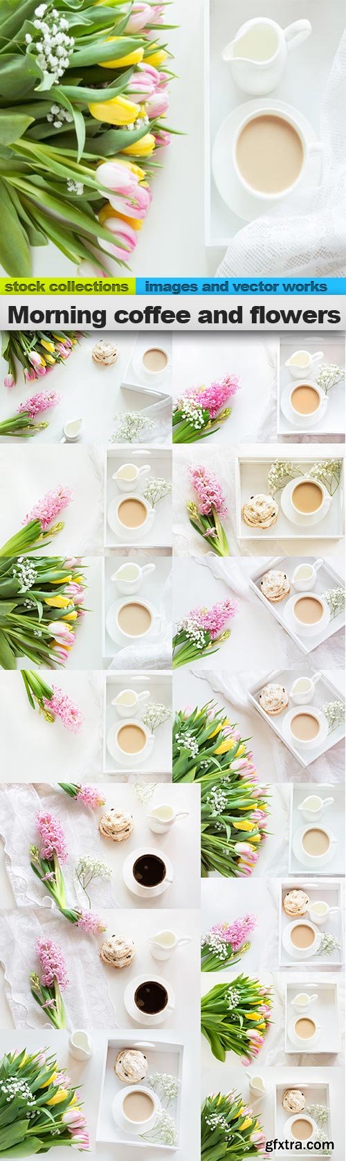 Morning coffee and flowers, 15 x UHQ JPEG