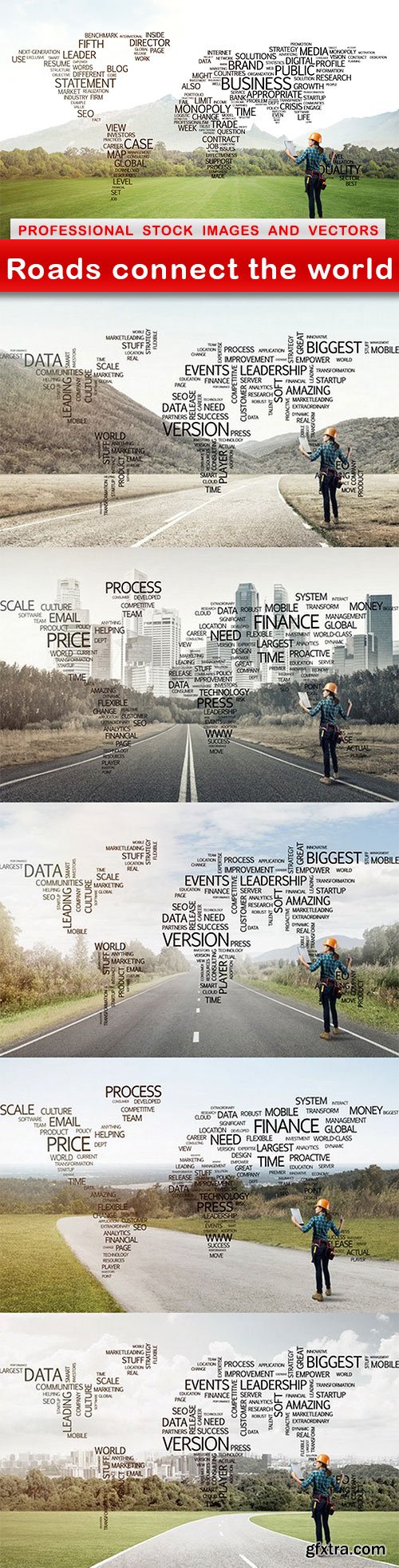 Roads connect the world - 6 UHQ JPEG