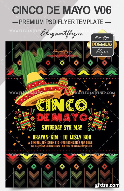 Cinco De Mayo V06 – Flyer PSD Template + Facebook Cover