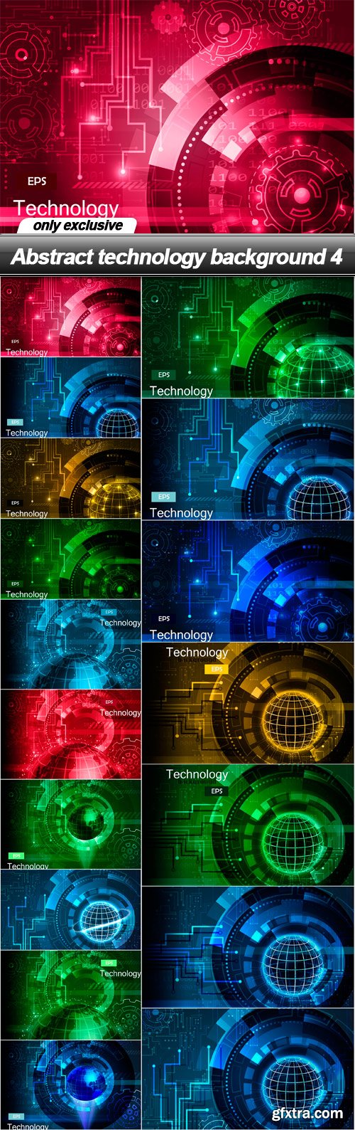 Abstract technology background 4 - 17 EPS