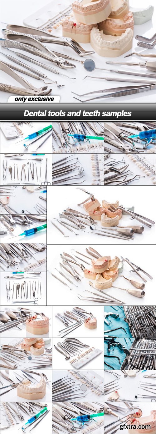 Dental tools and teeth samples - 25 UHQ JPEG