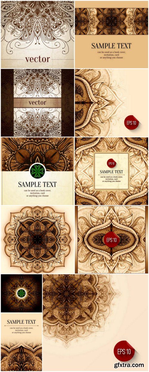 Vintage decorative elements 11X EPS