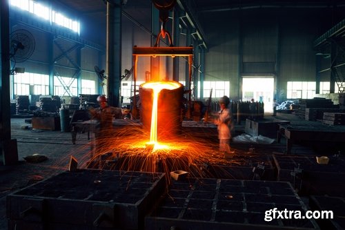 Collection metallurgical plant metal rolling molten metal steel raw materials ore 25 HQ Jpeg