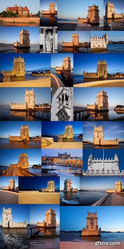 Morning at Belem Tower in Lisbon