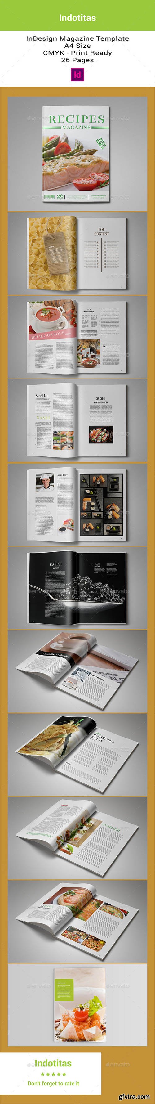 GR - Food Recipes Magazine Template 8818337