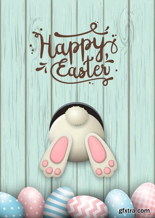 Easter Motive, Bunny Bottom and Easter Eggs