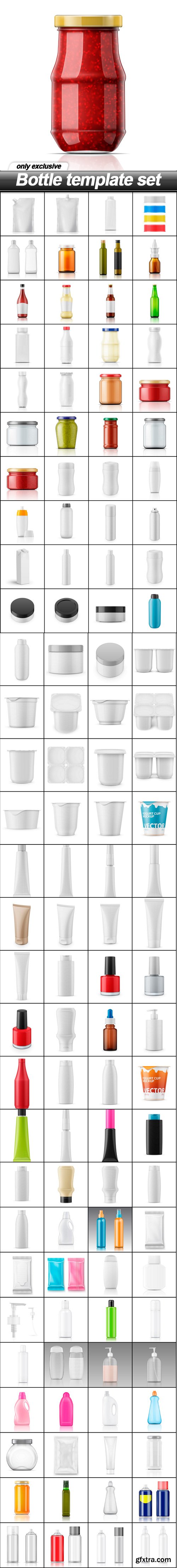 Bottle template set - 117 EPS