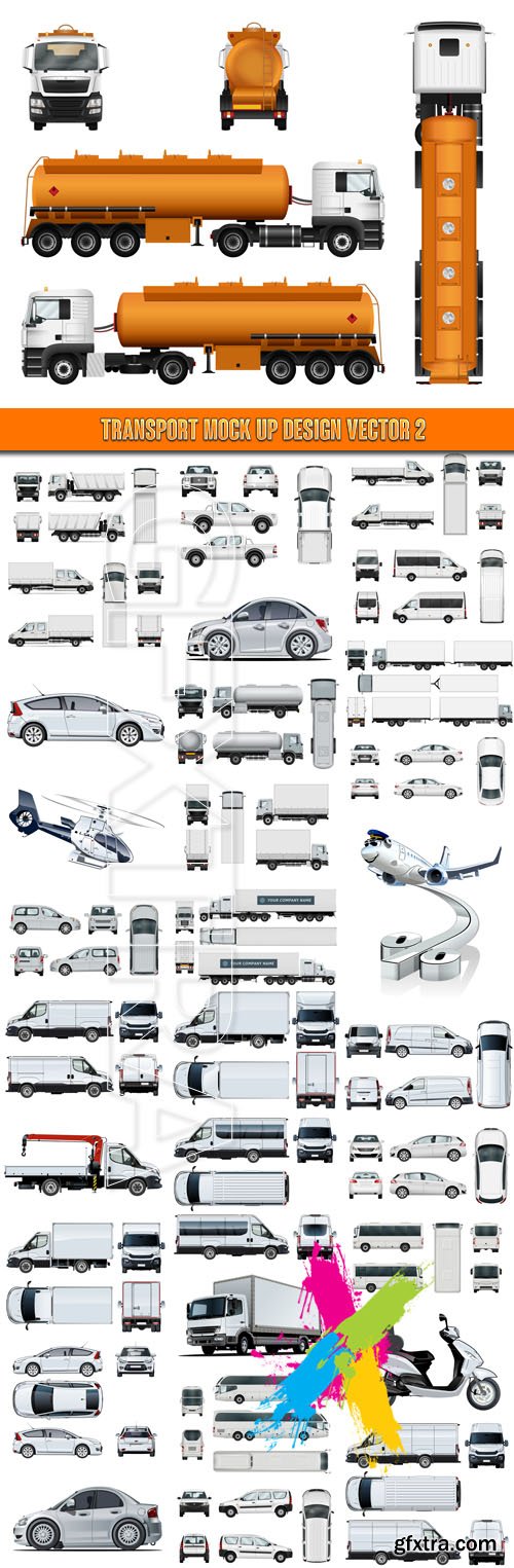 Transport Mock up design vector 2