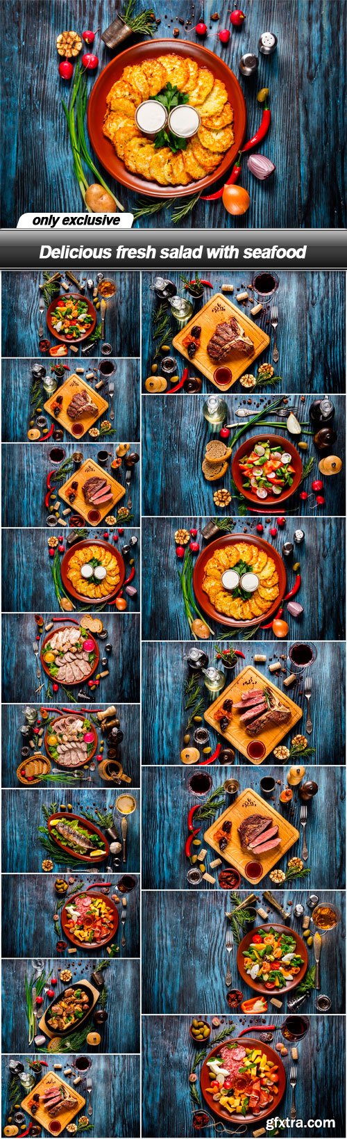 Delicious fresh salad with seafood - 17 UHQ JPEG