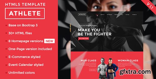 ThemeForest - Athlete v1.1.3 - Fitness, Gym and Sport HTML template - 10231631