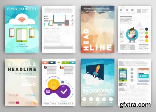 Vector poster design template 12X EPS