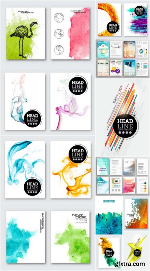 Vector poster design template 12X EPS