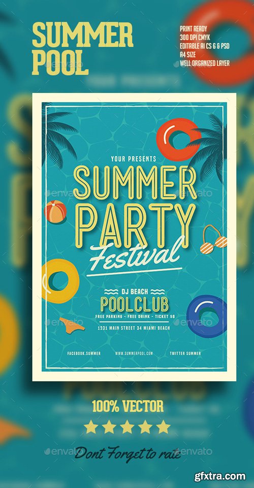 GR - Summer pool Party Flyer 16244171