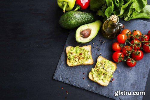 Toasts with avocado - 5 UHQ JPEG