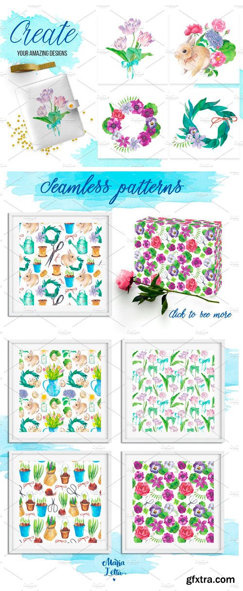 CM 1341473 - Secret Garden: Big Watercolor Bundle