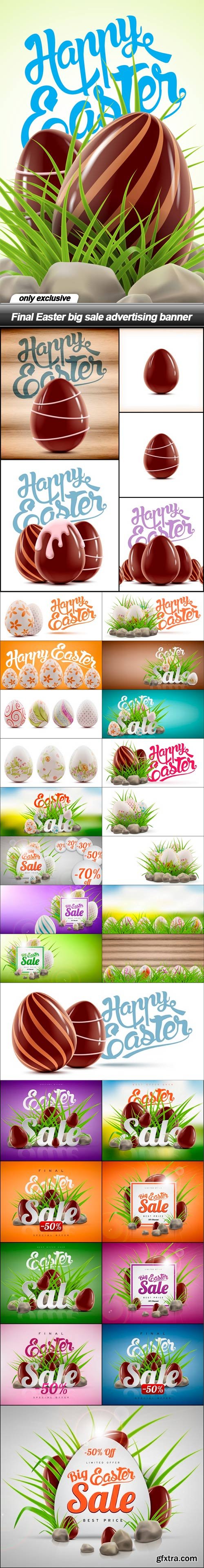 Final Easter big sale advertising banner - 32 EPS