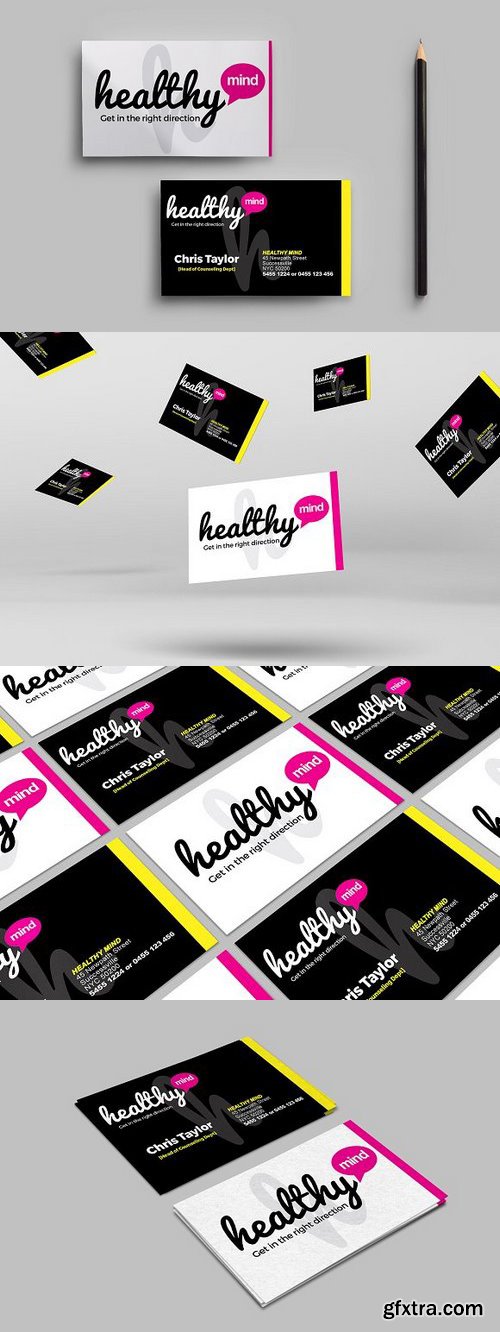 CM - Healthy Mind Business Card Template 946479