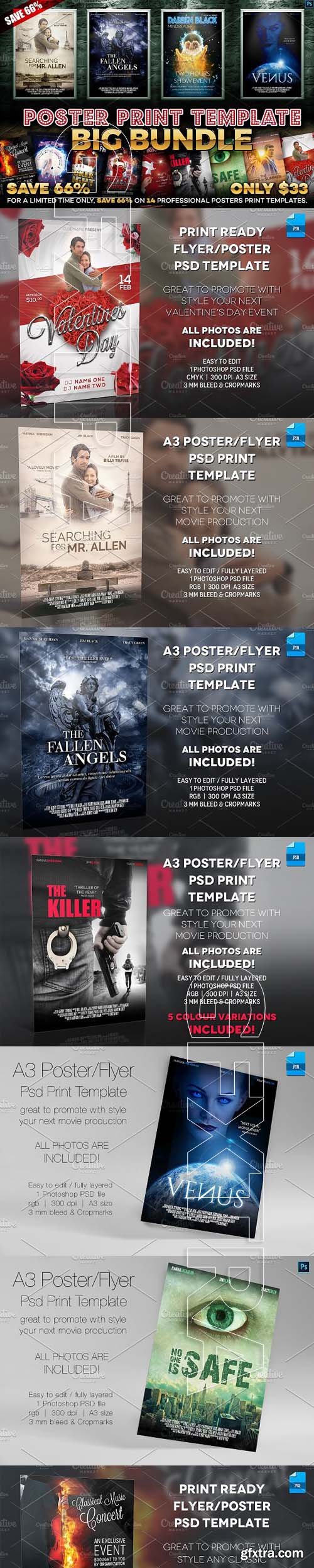 CM - Poster Print Templates - Big Bundle 1390045