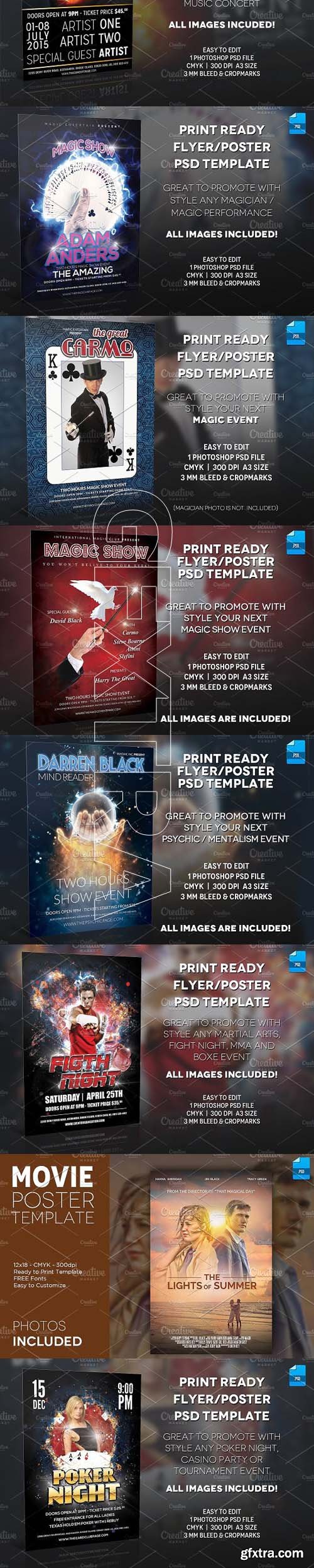 CM - Poster Print Templates - Big Bundle 1390045