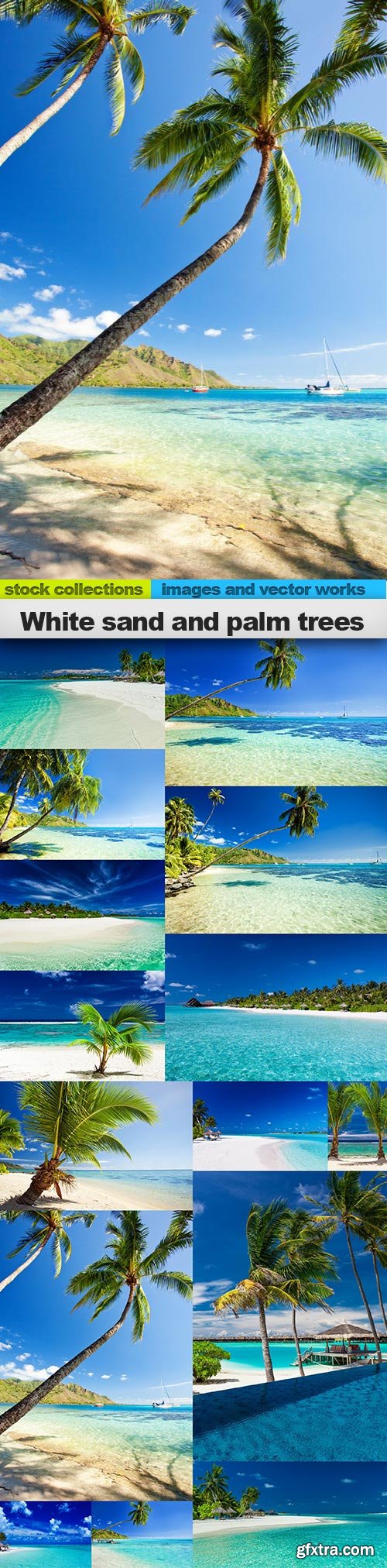 White sand and palm trees, 15 x UHQ JPEG