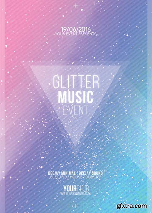Glitter Music Event V14 Flyer Template