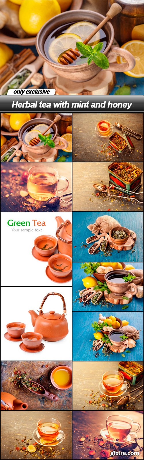 Herbal tea with mint and honey - 13 UHQ JPEG