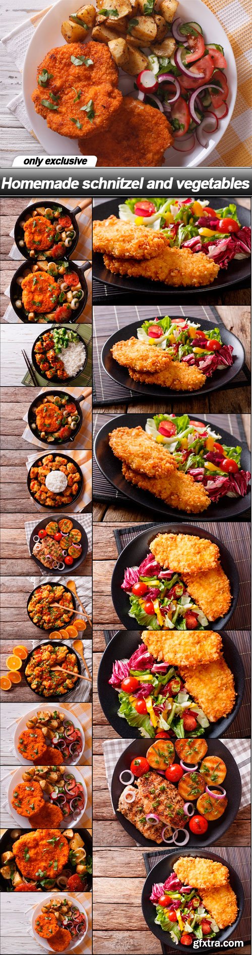 Homemade schnitzel and vegetables - 19 UHQ JPEG