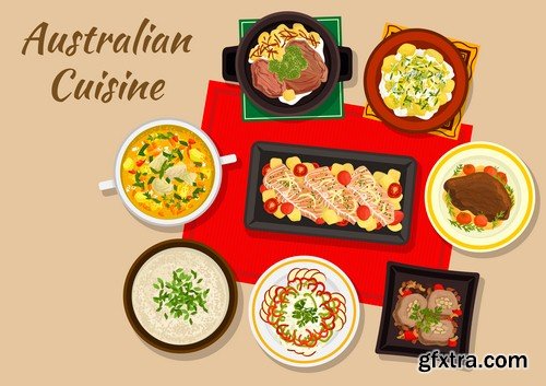 National cuisine of countries 1 - 9 EPS