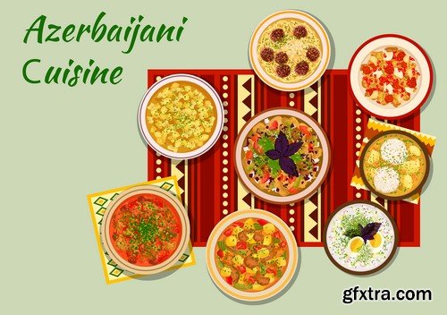 National cuisine of countries 1 - 9 EPS