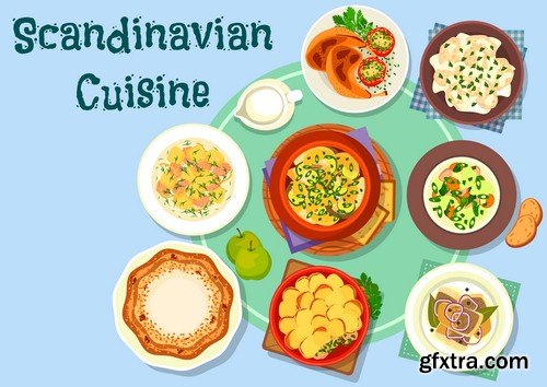 National cuisine of countries 1 - 9 EPS