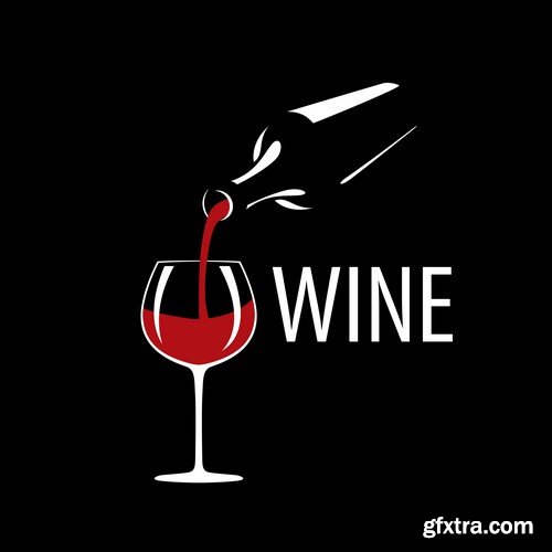 Wine logo 1 - 6 EPS