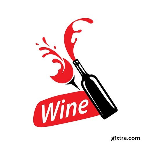 Wine logo 1 - 6 EPS