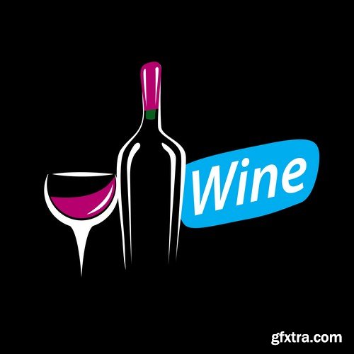 Wine logo 1 - 6 EPS