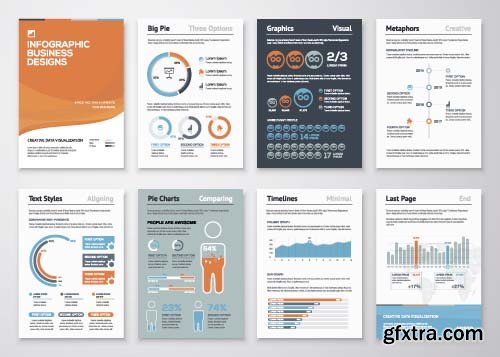 Infographics Design Templates set 16X EPS