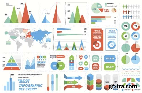 Infographics Design Templates set 16X EPS