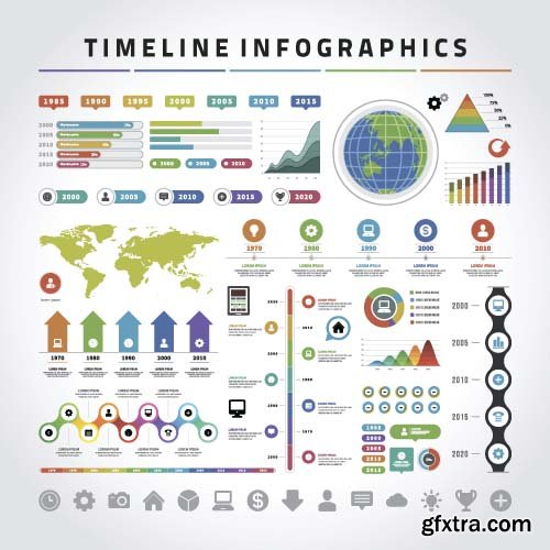 Infographics Design Templates set 16X EPS