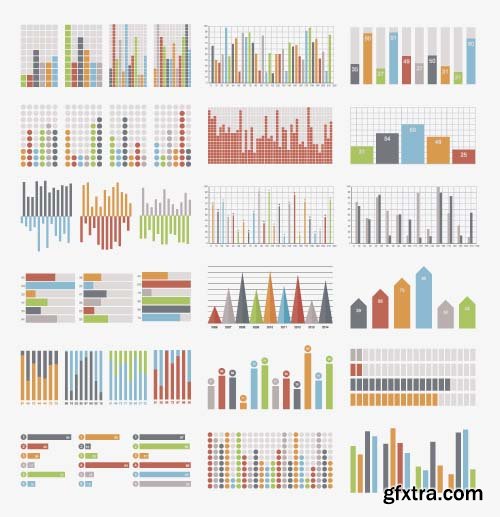 Infographics Design Templates set 16X EPS