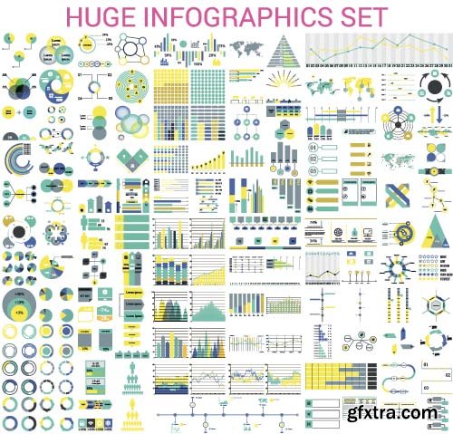 Infographics Design Templates set 16X EPS