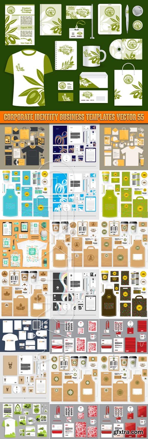 Corporate identity business templates vector 55