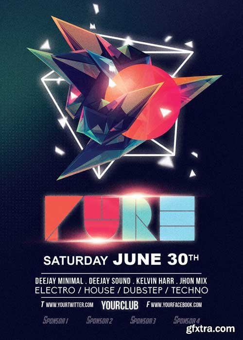 Pure Abstract Shapes V10 Flyer Template