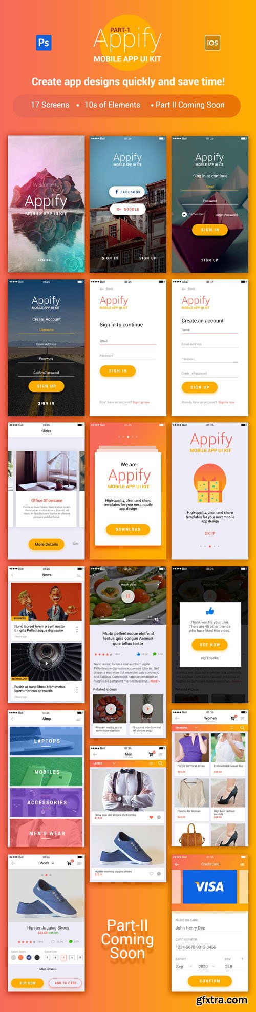 Appify Mobile App UI Kit Vol.1