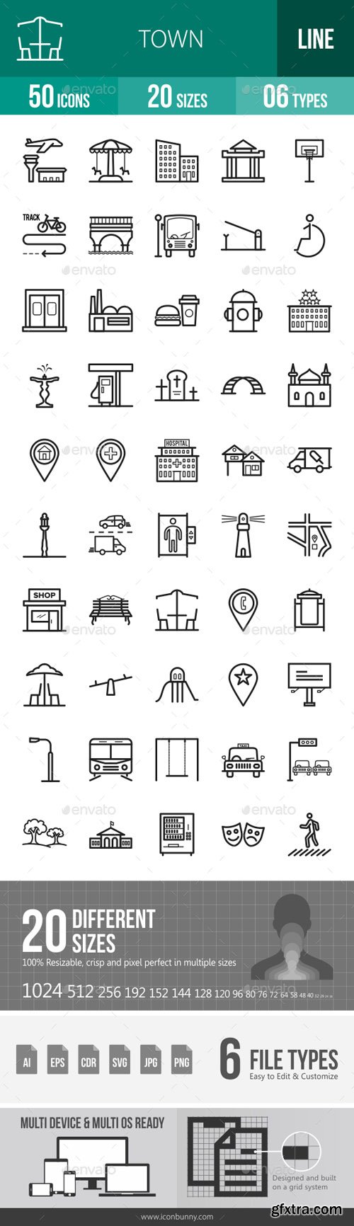 GR - Town Line Icons 18050184